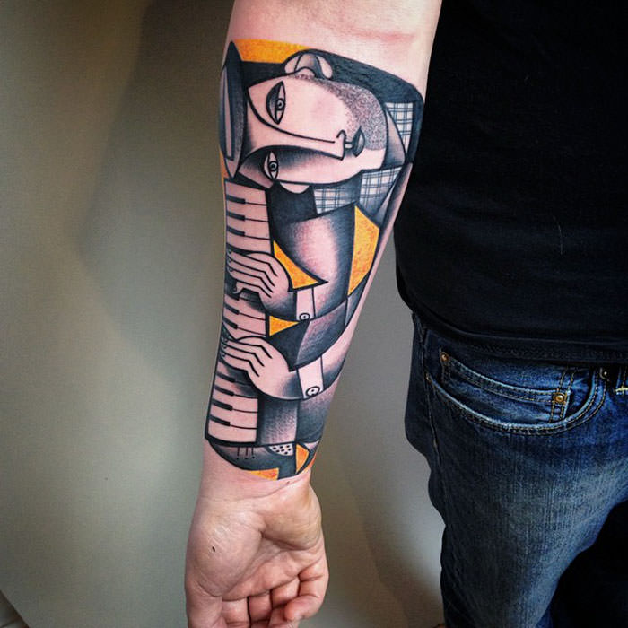 A tattoo inspired by Cubism
