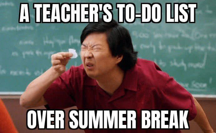 When you're trying to reduce your stress during summer break...
