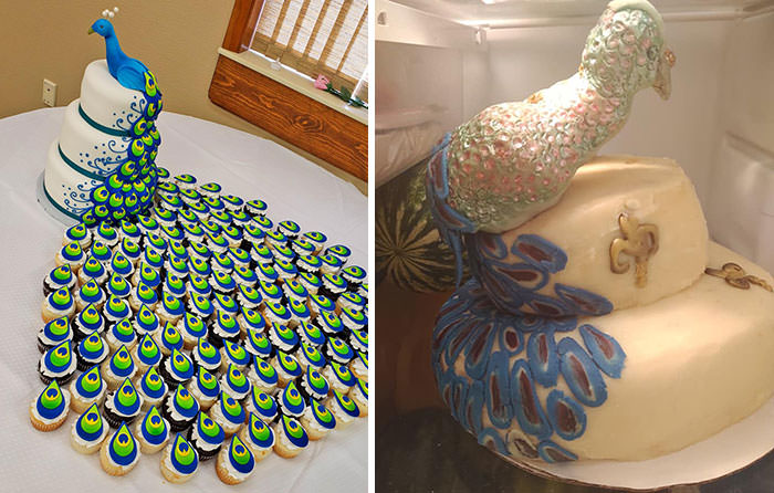 This peacock cake was the cake of dreams.