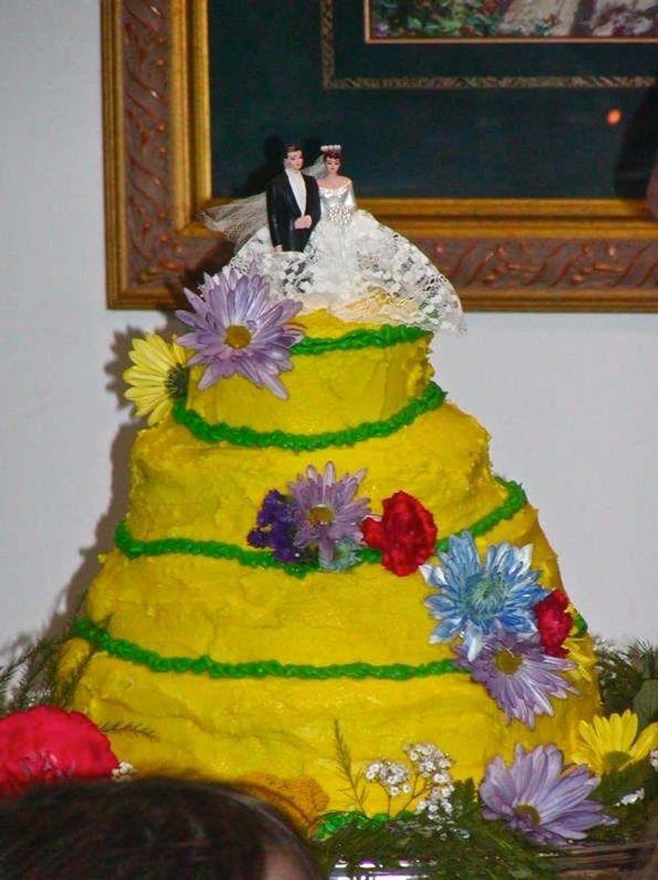 This redneck wedding cake is definitely unique and not what you would expect at a wedding.