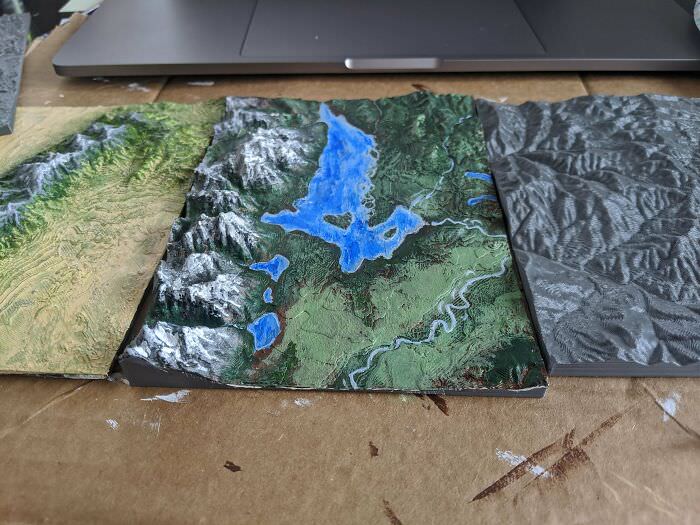 Printing and painting terrains
