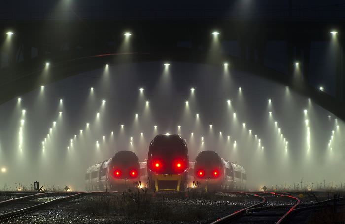A train station in Denmark.
