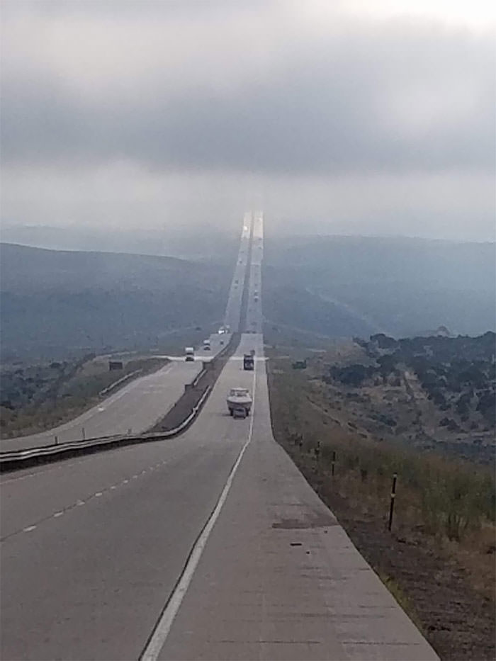 A spot on I-80 in Wyoming known as the highway to heaven.
