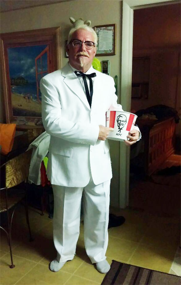 Grandpa shares a picture of his outfit for the night.