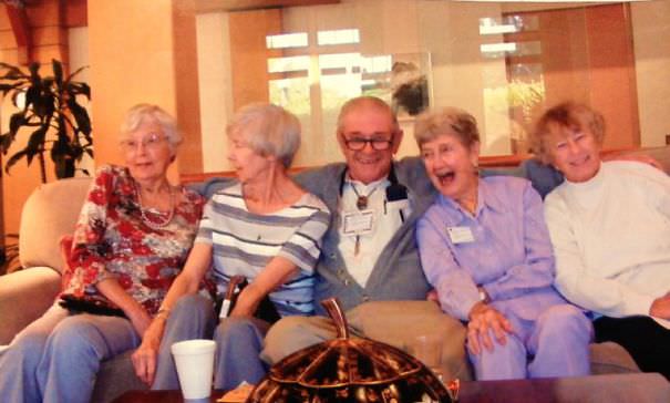 After moving into a retirement home, someone's grandpa sent them a picture.