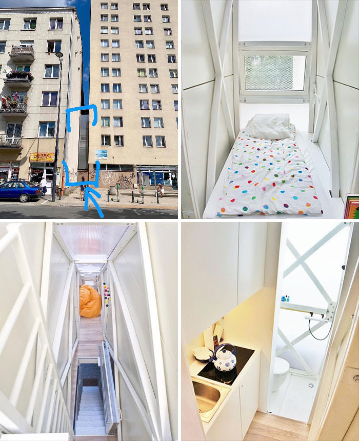 This is the world's skinniest house, only 3-5 feet across.