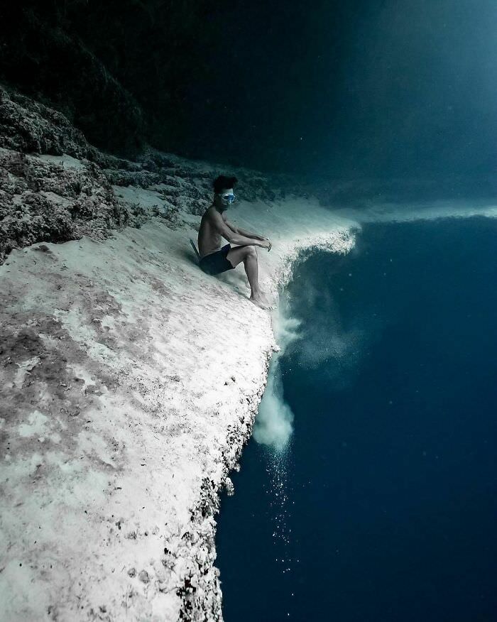Sitting on the edge of the abyss.