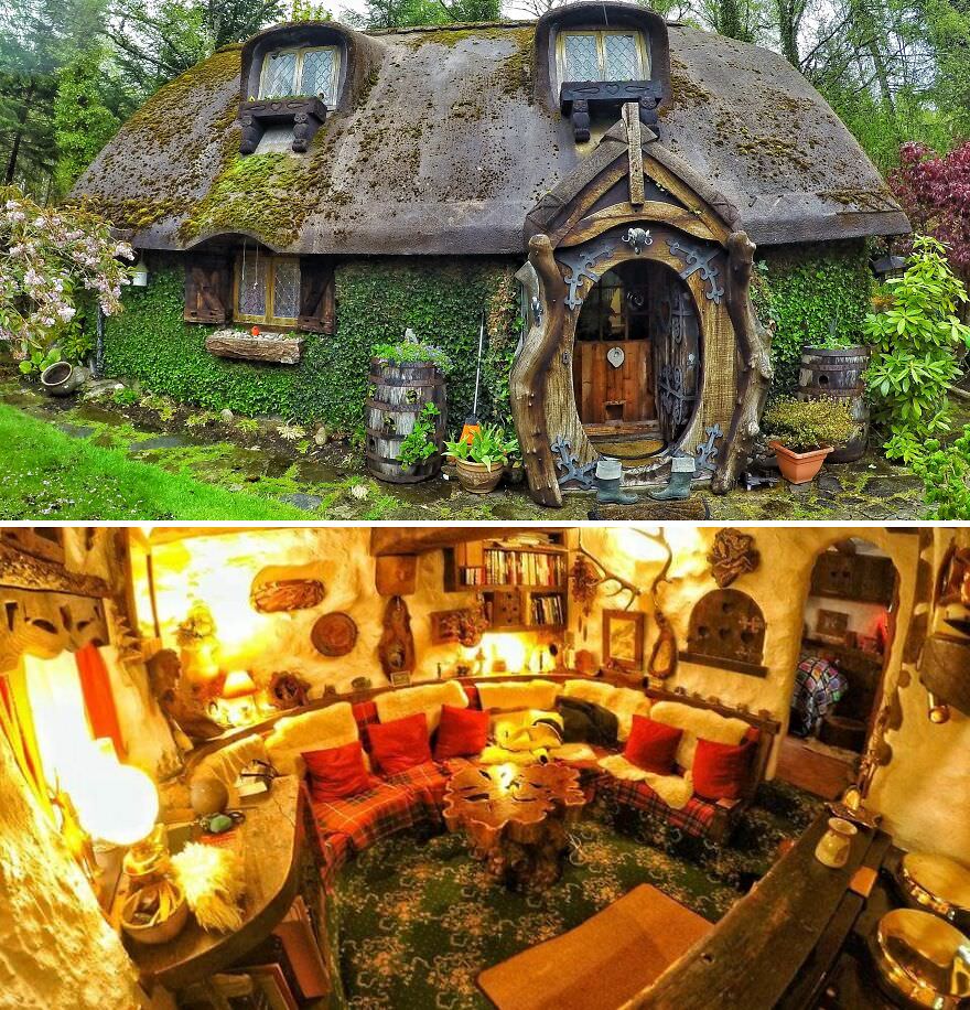 Uncle built and lives in his very own hobbit house