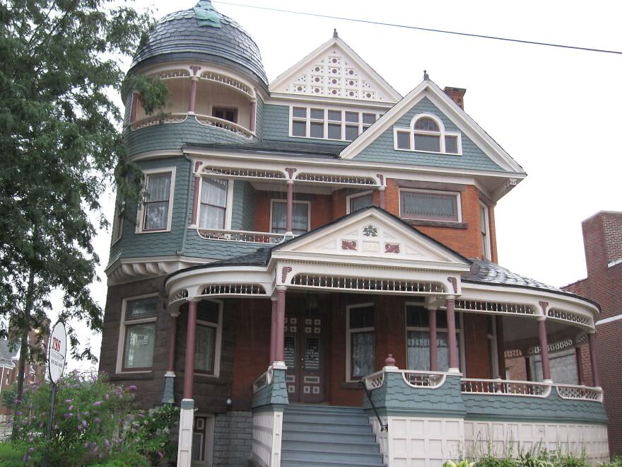 Interesting and historic Queen Anne Revival in Bucyrus, Ohio, USA.