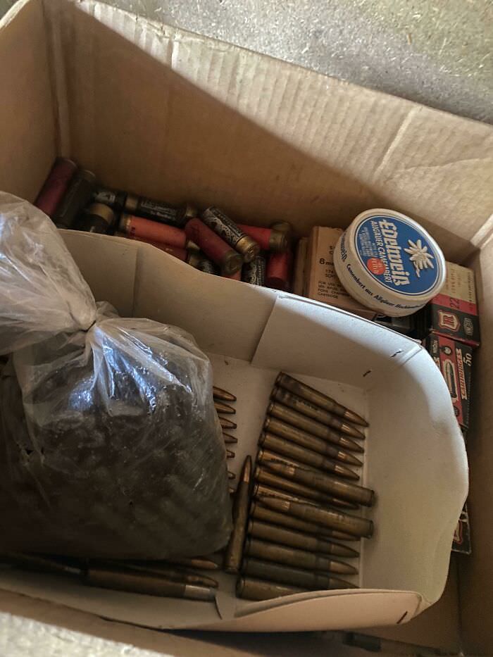 Found like 250 rounds of rifle bullets, pistol ammunition and shotgun shells in the house i recently bought