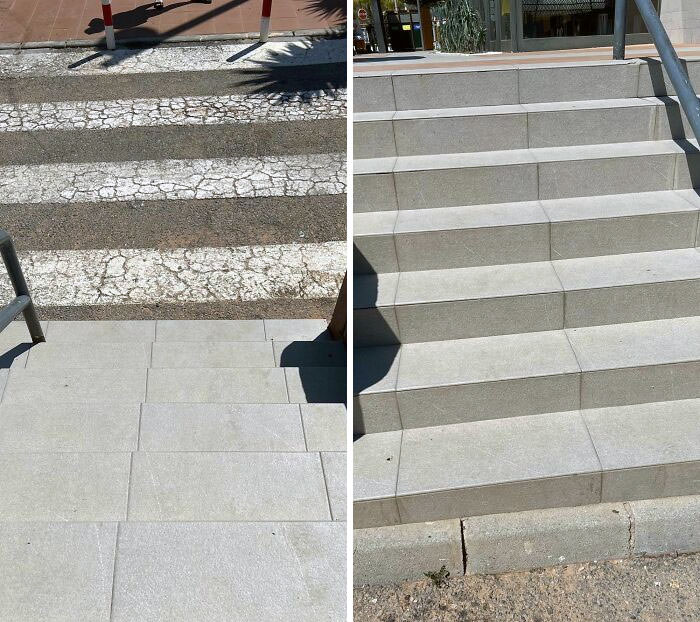 Nearly broke an ankle at the bottom of these steps.