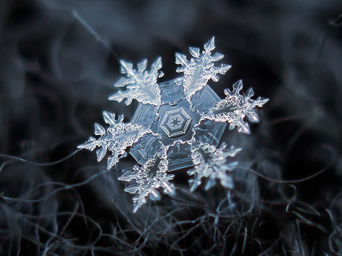 A snowflake center that looks like the Star Wars Imperial Crest.