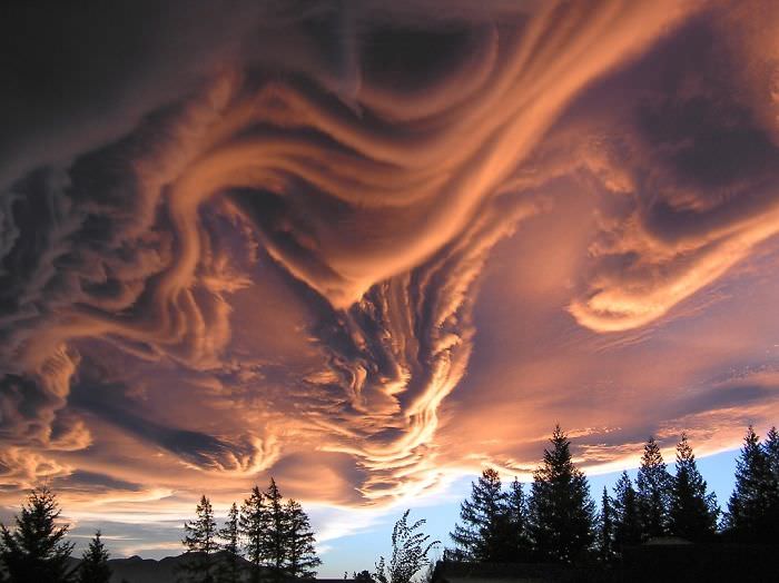 Asperatus clouds over New Zealand.