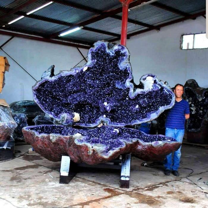 Rare giant amethyst geode from Uruguay.