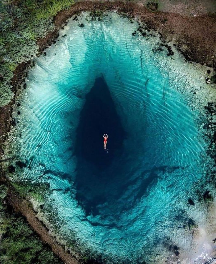 Earth's Eye Lake, Croatia.