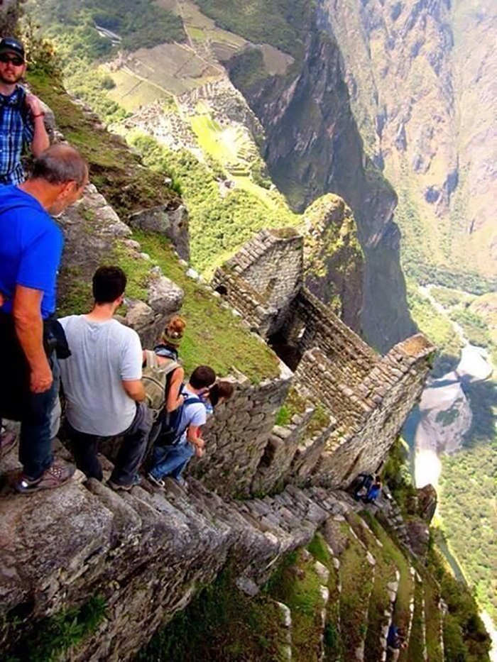 Machu Picchu Inca Path, Death Stairs, Peru.