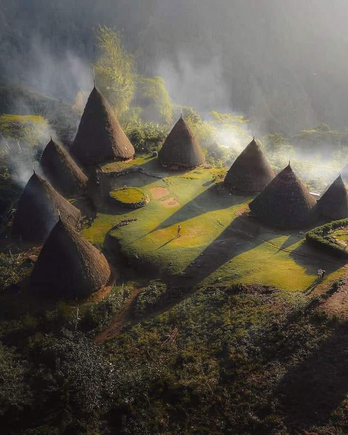 Wae Rebo, an ancient and isolated village located high in the jungle mountains of Flores Island, Indonesia. It has been occupied by the Manggaraian people for almost 2,000 years.