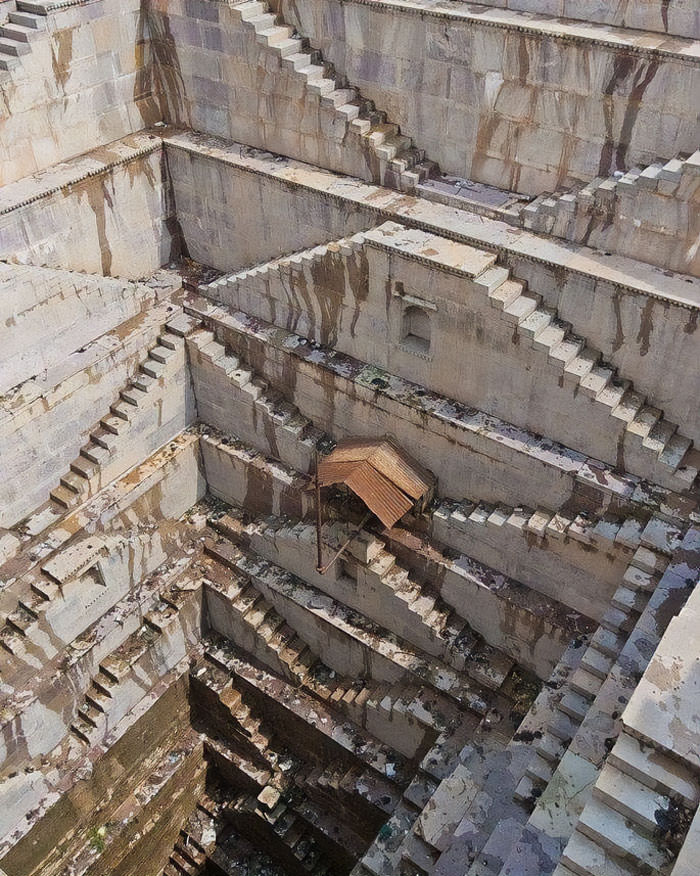 A step-well located in Rajasthan, India.