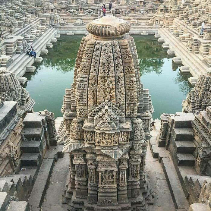 The Sun Temple at Modhera, India, built in 1026 AD.