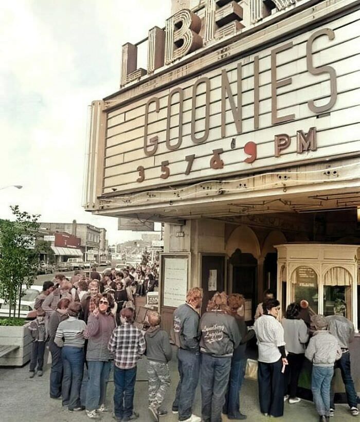 The goonies, at the liberty theatre in astoria, oregon, for its 1985 premiere