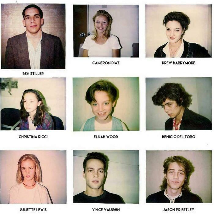 Audition photos taken by casting director, mali finn, in the 90s