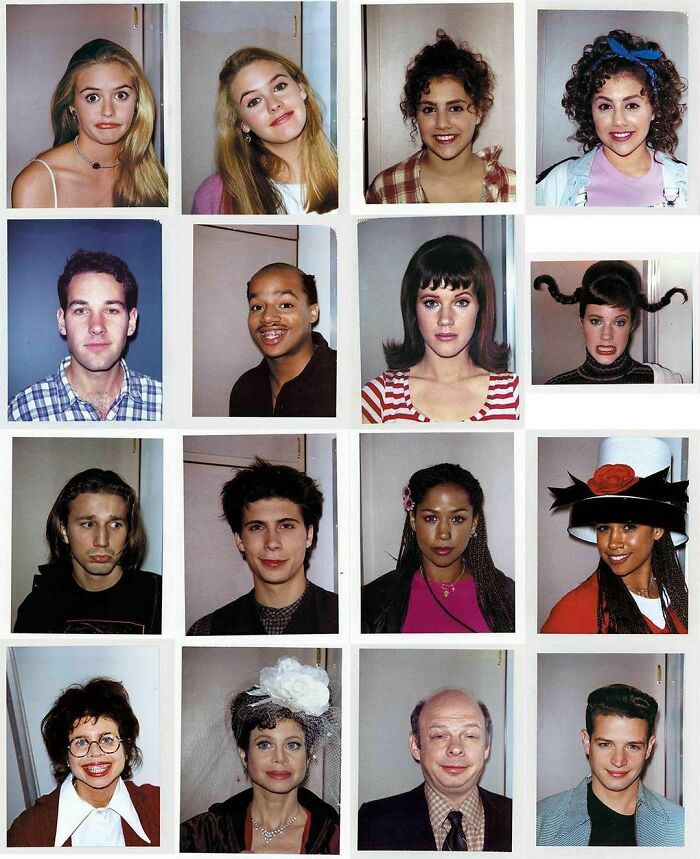 Polaroids of the cast of clueless - 1995