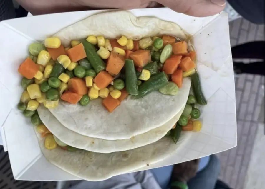 These sad, sad veggie tacos: