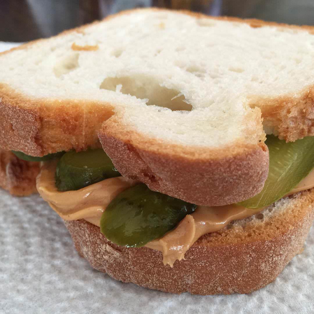 Peanut butter & pickle sandwich: