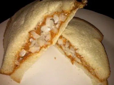Peanut butter and onion sandwich: