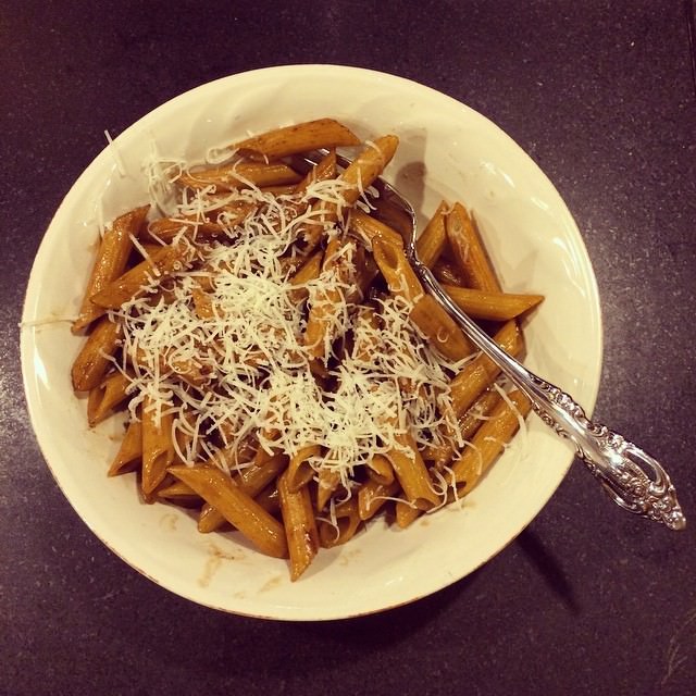 Vegemite or marmite with pasta and cheese: