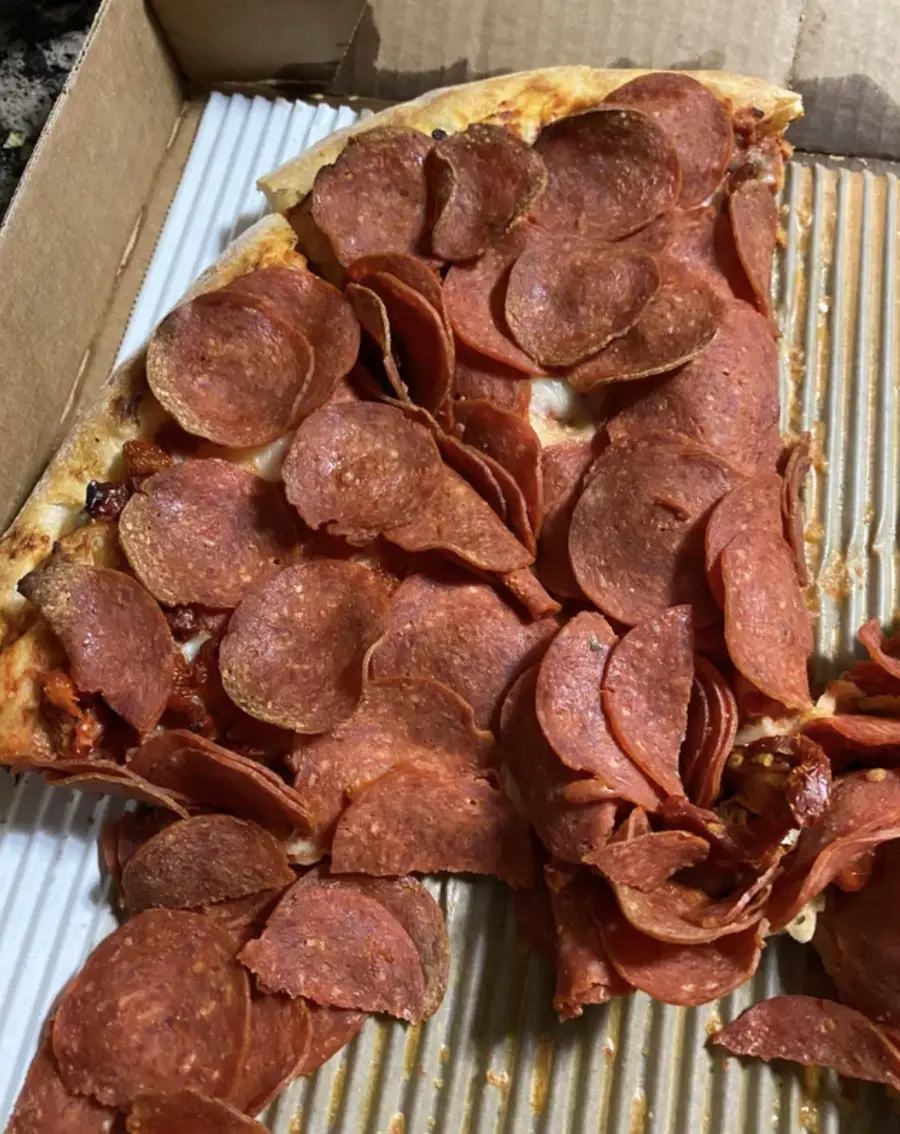 This double pepperoni pizza that was built for chaos: