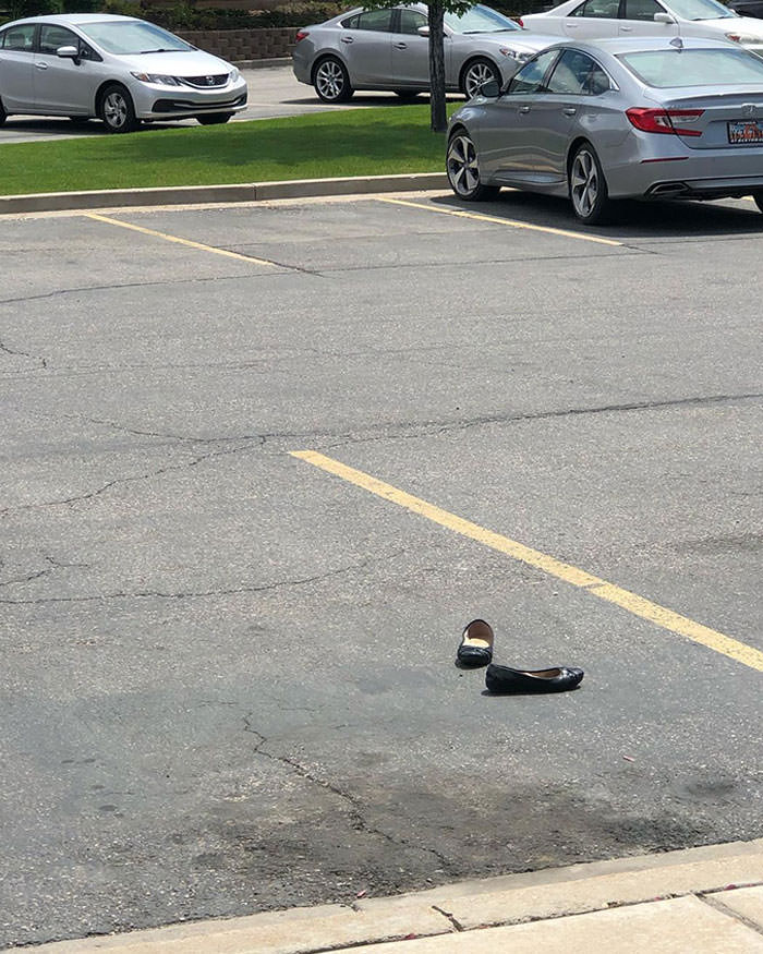Who forgot their shoes after their appointment?