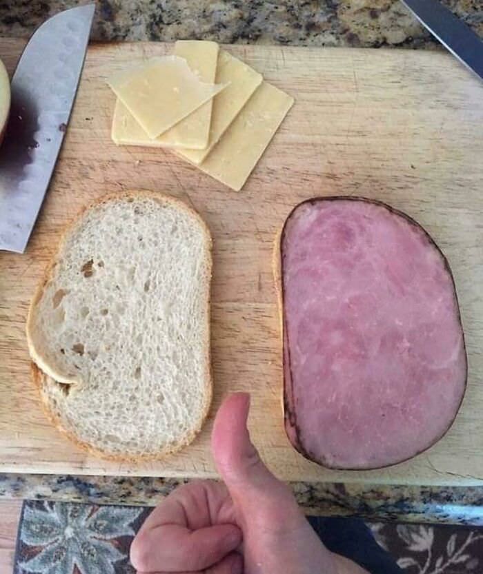 Unexpected bread fit in a peculiar way