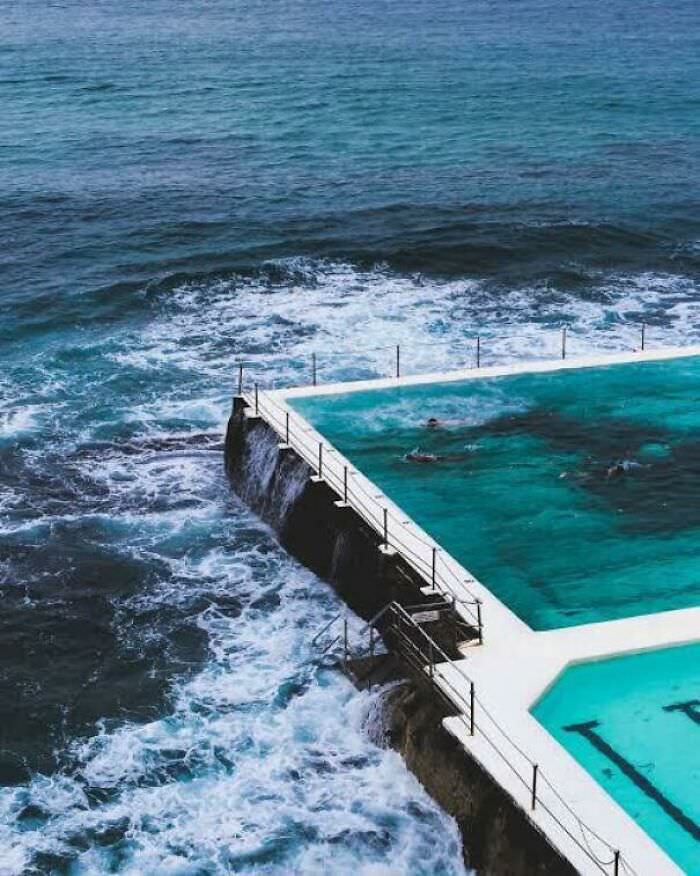 Saltwater pool by the sea