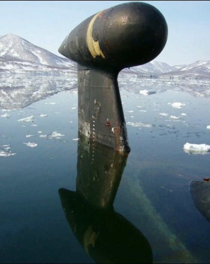A chilling photo of a submarine