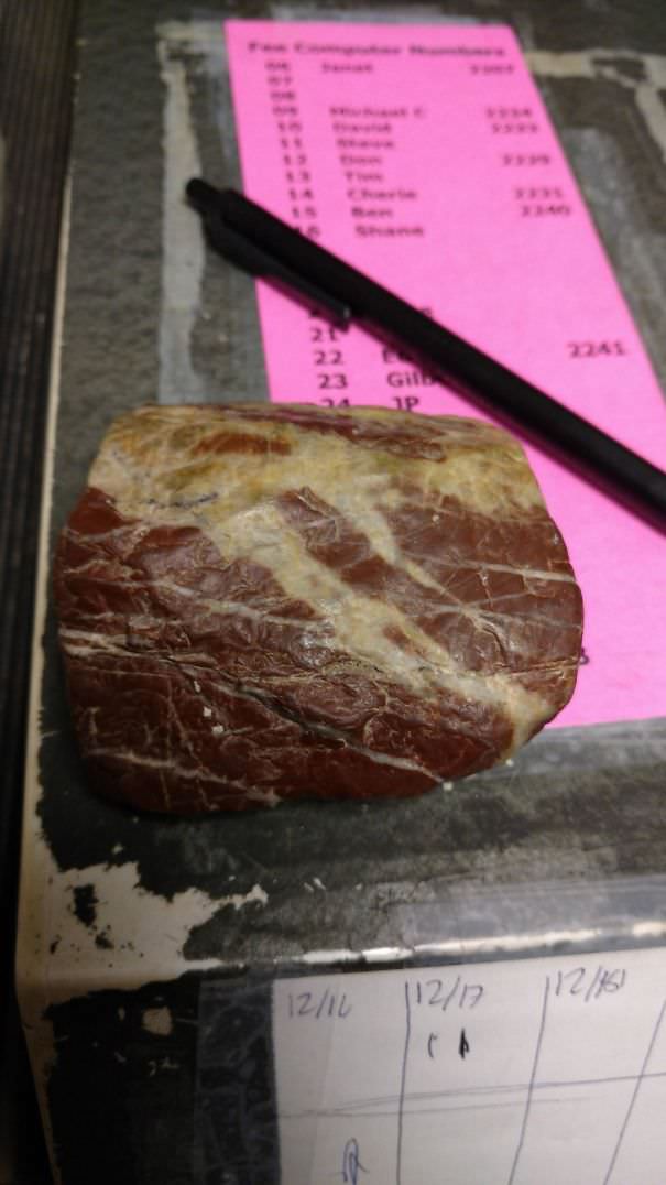 This rock looks like marbled meat