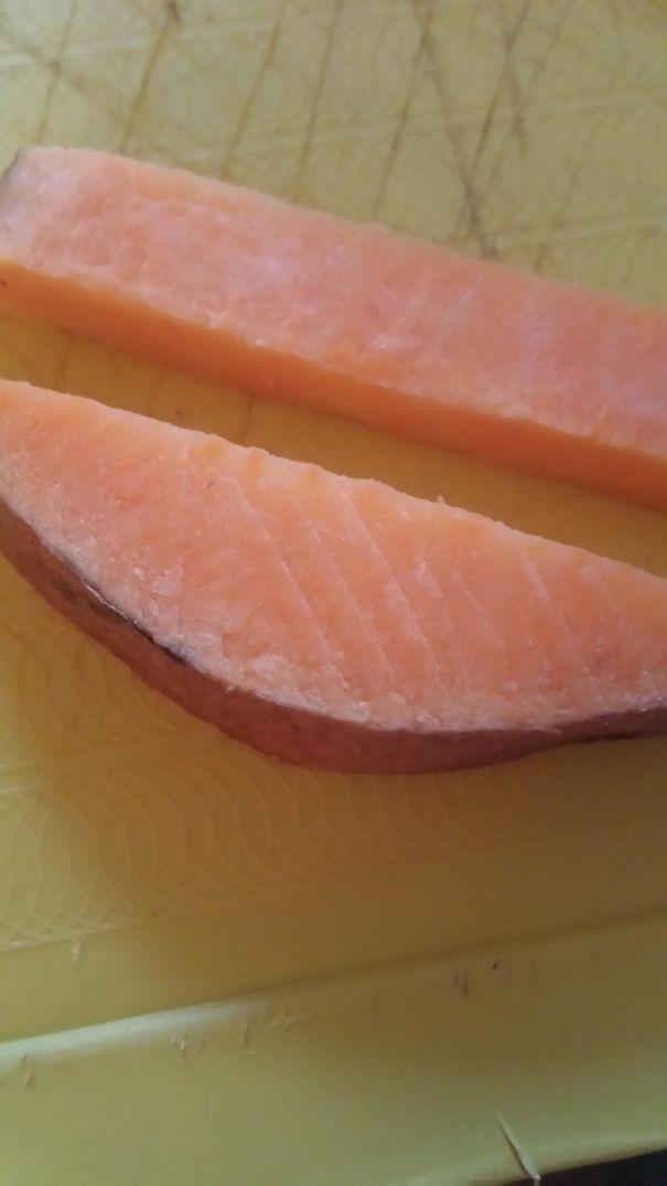 My sweet potato looks like salmon