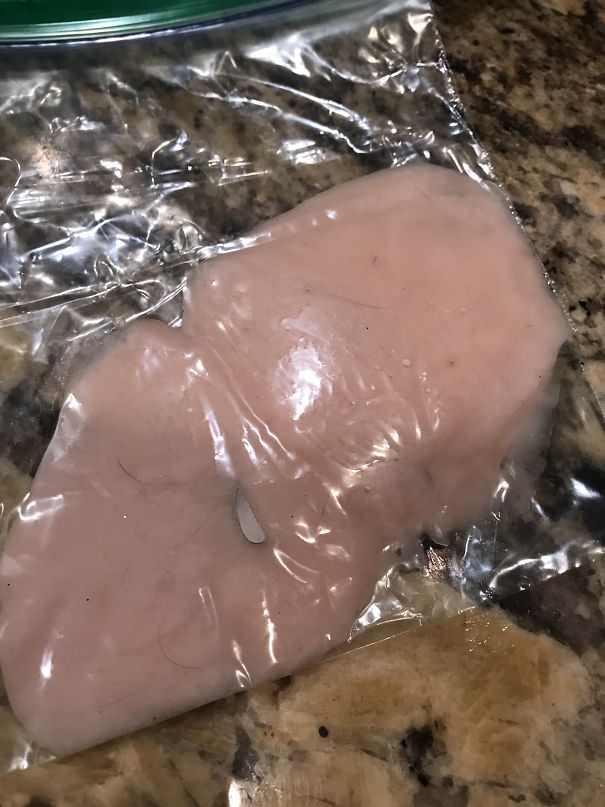 This slime looks like raw chicken breast
