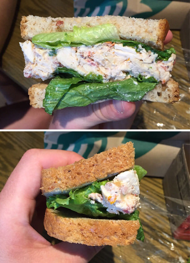 This Starbucks chicken salad sandwich.