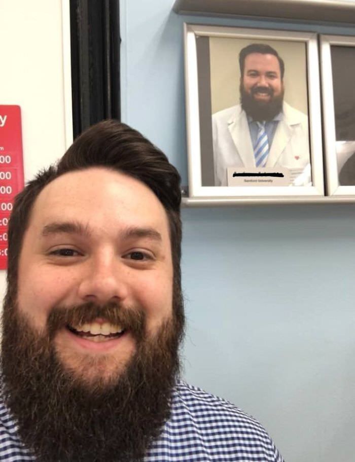 When you go to get a flu shot and the pharmacist is your doppelganger.