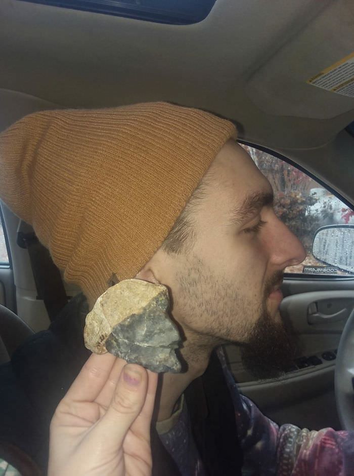My girlfriend found this rock that resembles me.