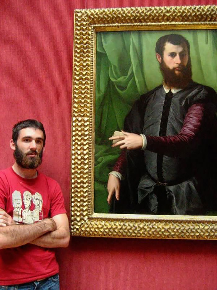 He wasn't very happy about being told he looked like the painting.