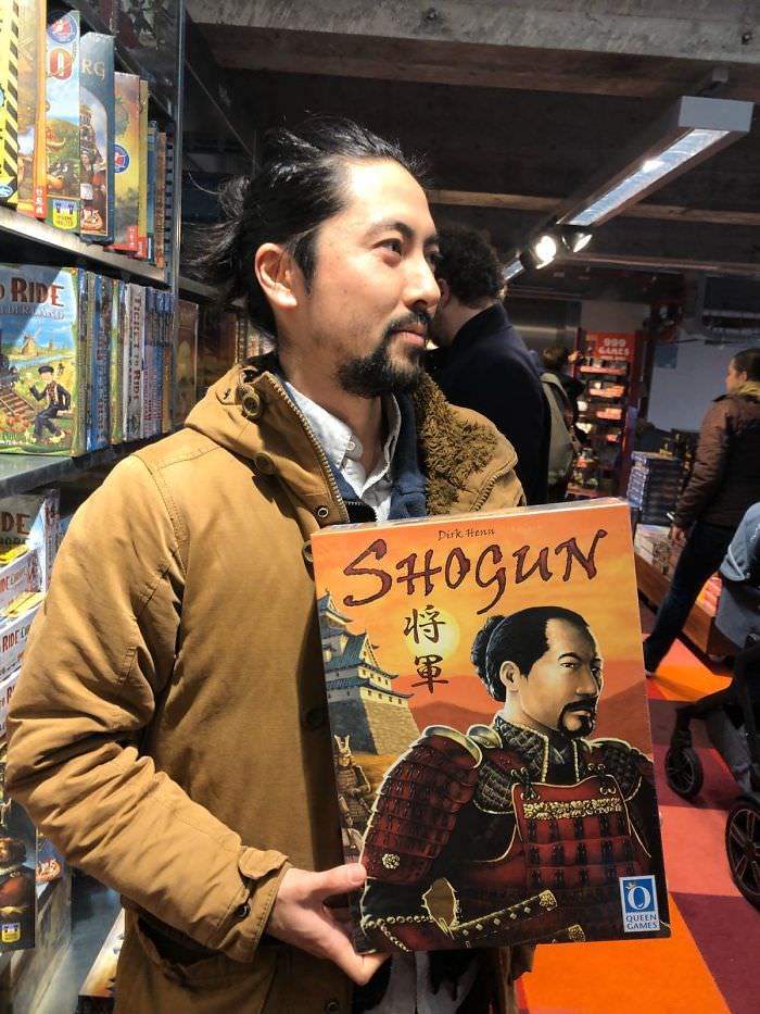 My Japanese friend found a game about himself in a shop in the Netherlands.