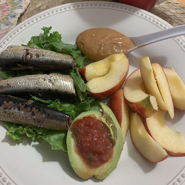 Lunch. I am here to stand up for the humble sardine.