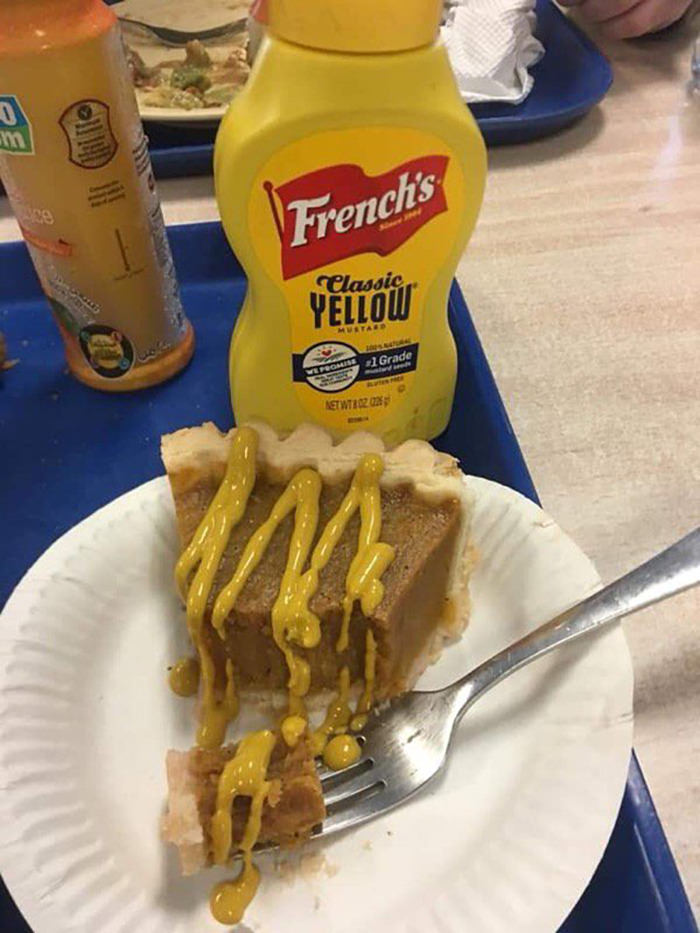 Pumpkin pie and mustard combo to spice up your taste buds.