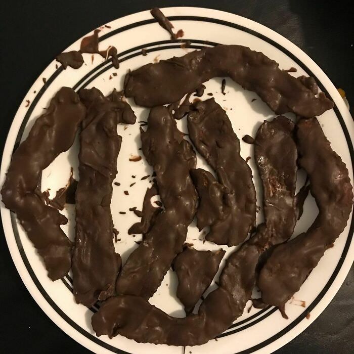 Chocolate-covered bacon.