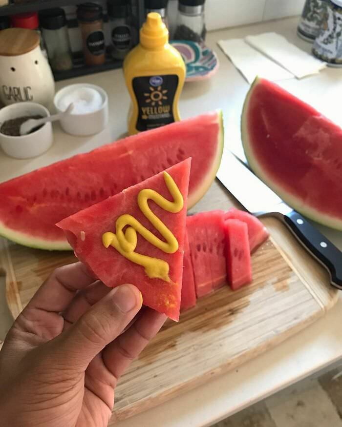 Watermelon and mustard is still a thing?