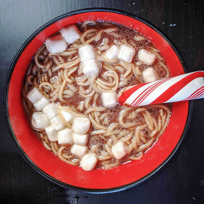 A shot of the ramen from my latest video. Would you try this festive twist?