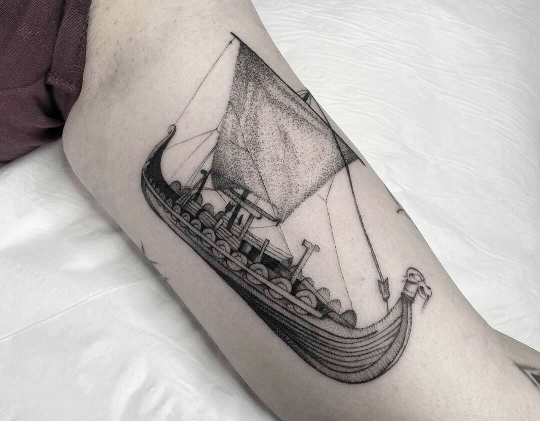 100 of the Best Viking Ship Tattoos that Navigate the Sea of Symbolism