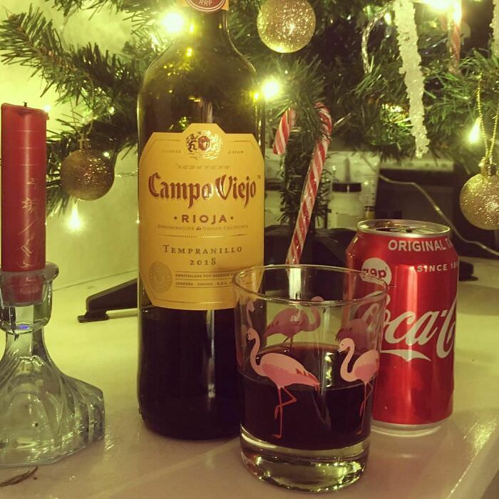 Coca-Cola and red wine